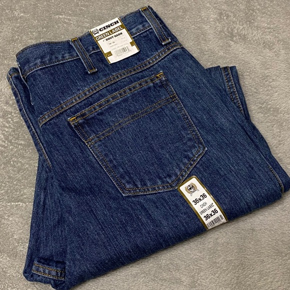 Cinch Green Label Jeans Mens 36x36 Dark Wash Denim Jeans Workwear Western NEW - Picture 1 of 9